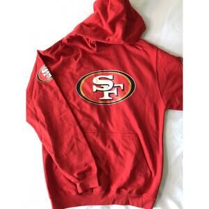Sassy San Francisco 49ers Hoodie Mens Small Red Pullover Sweatshirt NFL